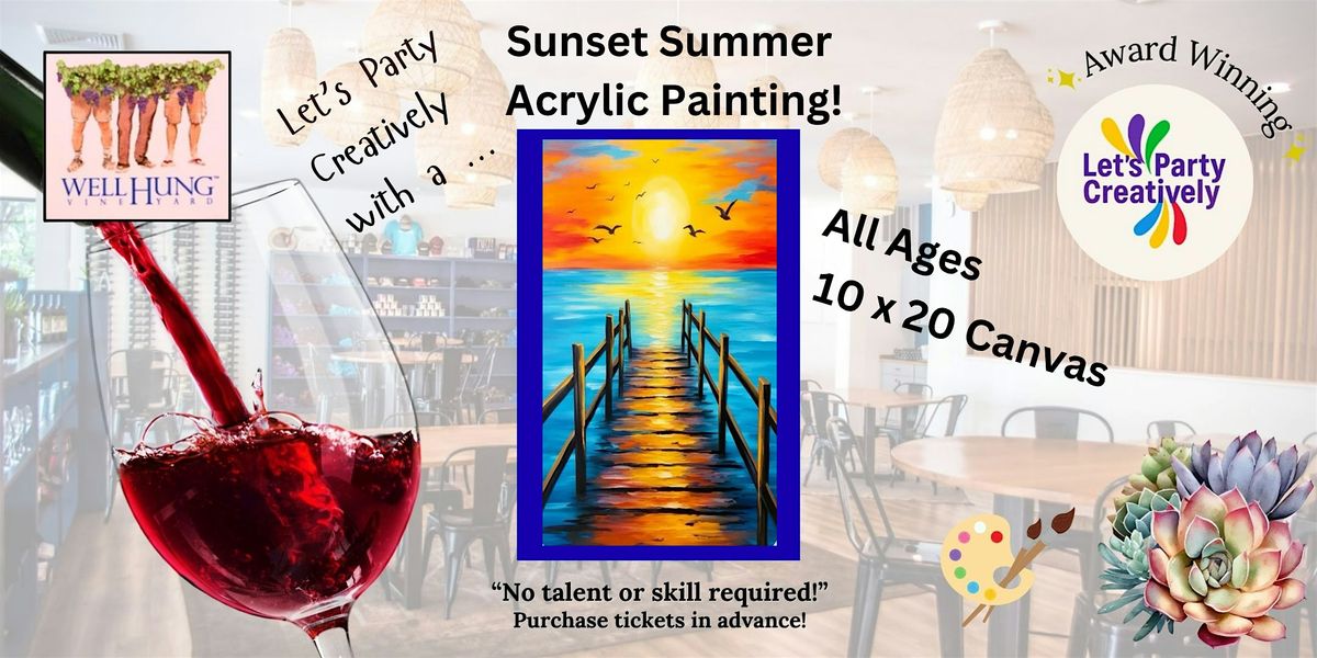 Summer Sunset Dock Paint & Sip, 21 August | Event in Roanoke | AllEvents