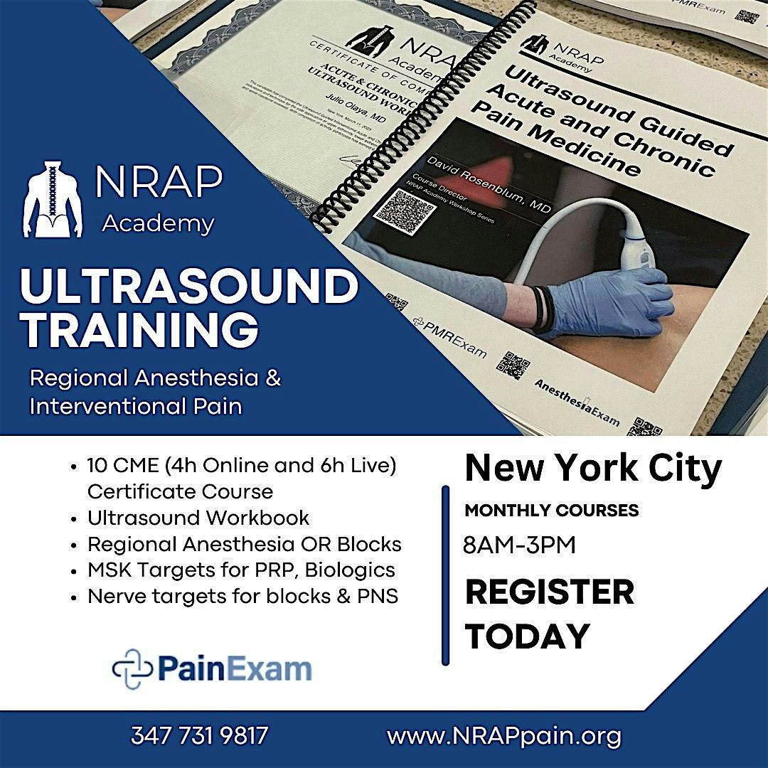 Regional Anesthesia and Ultrasound Guided Interventional Pain Workshop, 10 January | Event in Manhattan | AllEvents