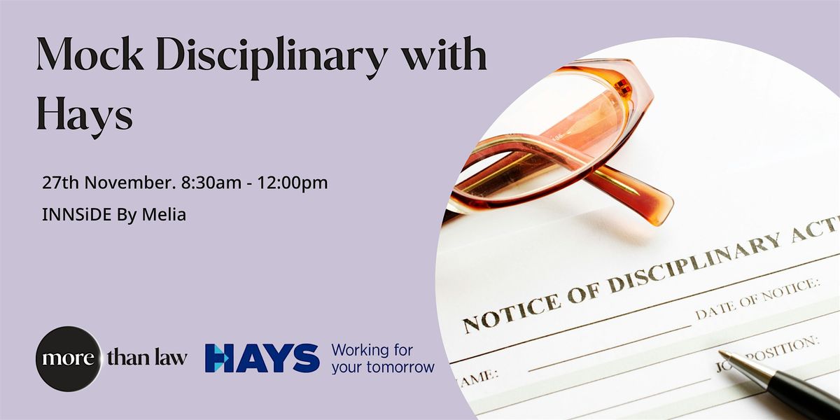Mock Disciplinary with Hays, 27 November | Event in Manchester | AllEvents