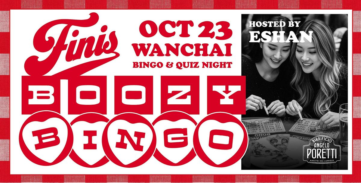 Boozy Bingo at FINI'S WANCHAI on October 23, 2025, 23 October | Event in Hong Kong | AllEvents