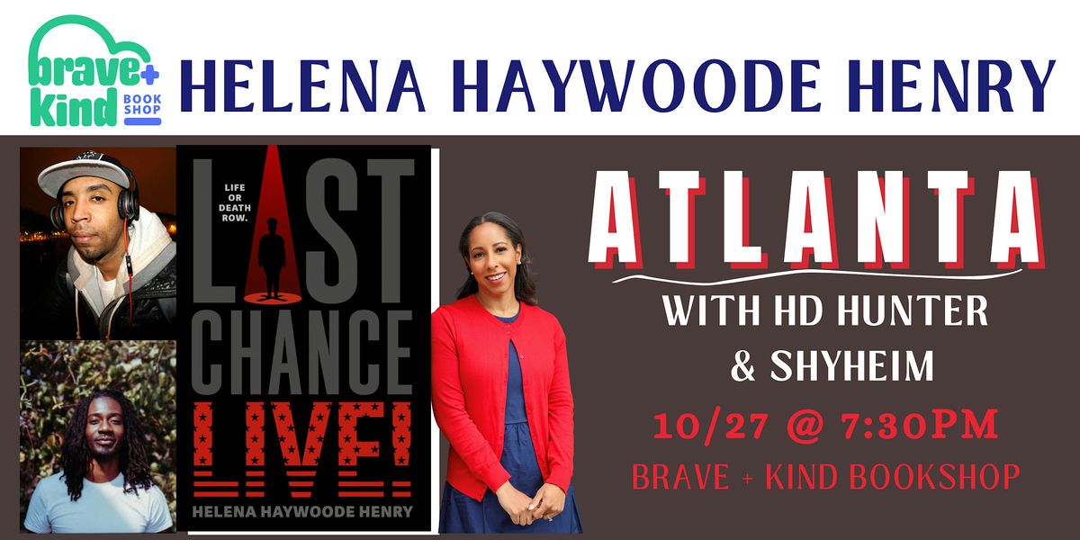 AUTHOR EVENT with HELENA HAYWOODE HENRY for book launch of LAST CHANCE LIVE, 27 October | Event in Decatur