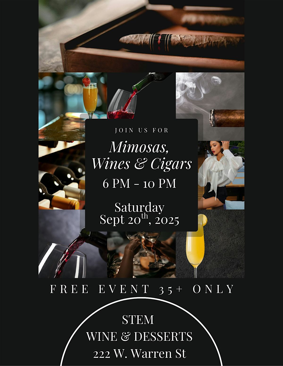 Mimosas | Wines | Cigars @ The Listening Room (STEM), 20 September | Event in Shelby | AllEvents