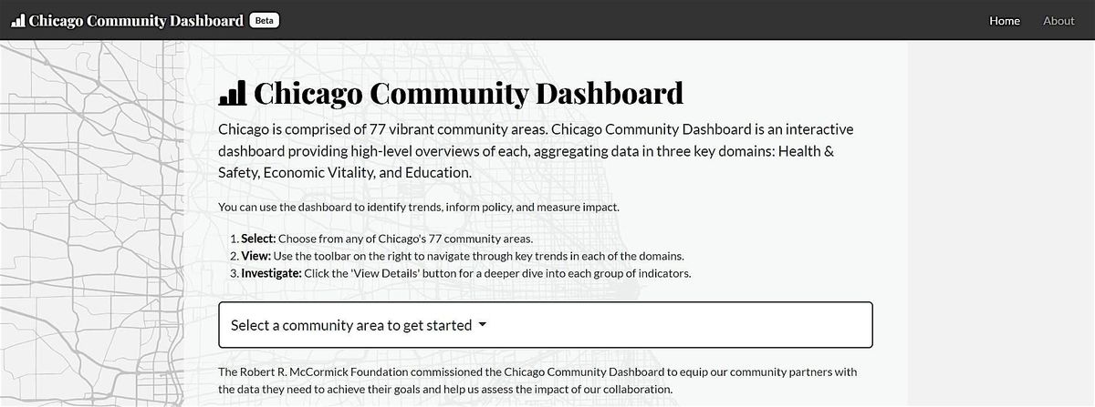 Chicago Community Dashboard Lunch & Learn, 1 October | Event in Chicago | AllEvents