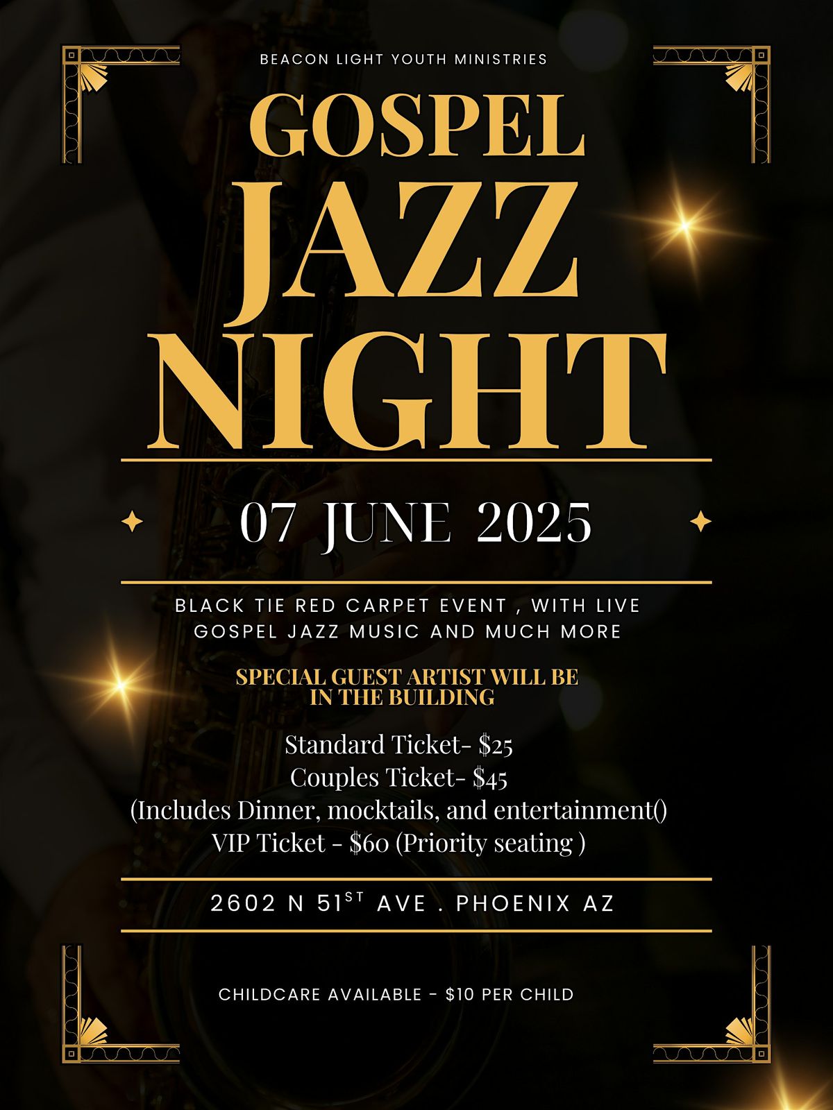 Gospel Jazz Dinner, 7 June | Event in Phoenix | AllEvents