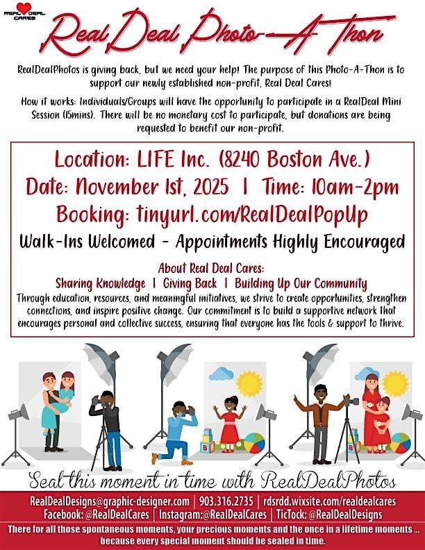 RealDeal Photo-A-Thon, 1 November | Event in Lubbock | AllEvents