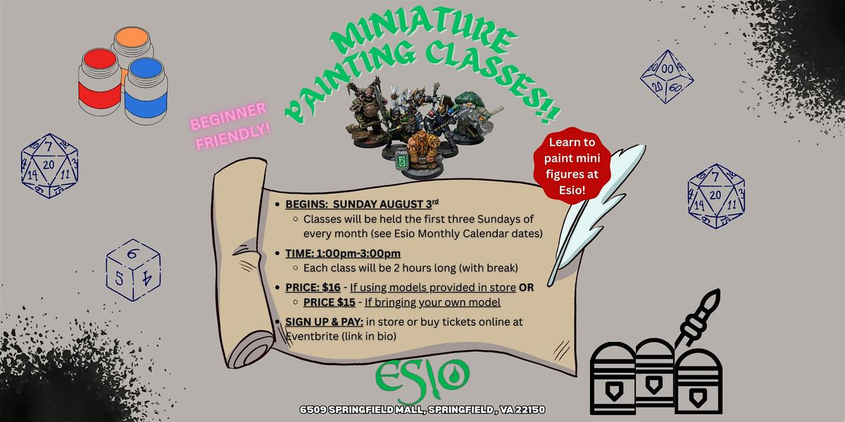 Miniature Painting Classes | Event in Springfield | AllEvents
