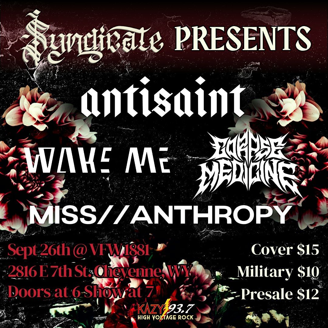 Antisaint, 26 September | Event in Cheyenne | AllEvents