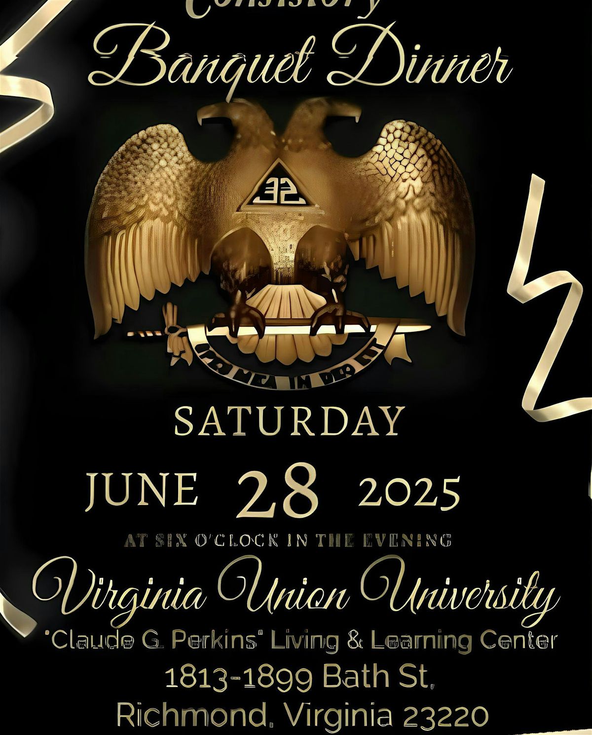 Richmond Consistory 22A  Black & Gold Banquet, 28 June | Event in Richmond | AllEvents