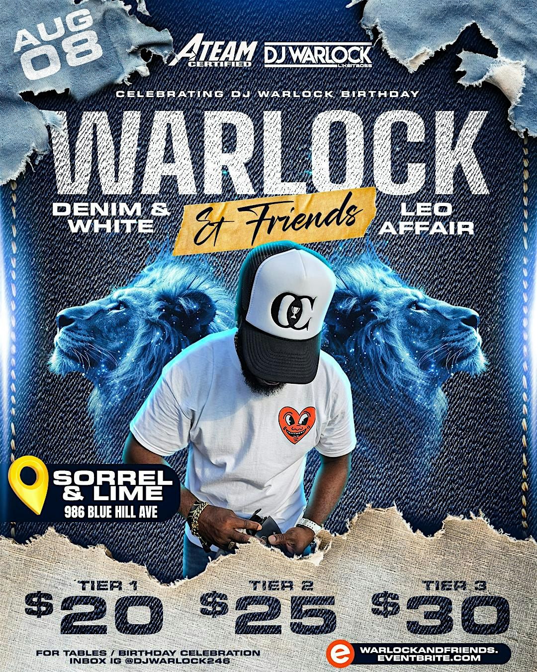 WARLOCK & FRIENDS LEO AFFIAR, 8 August | Event in Boston | AllEvents