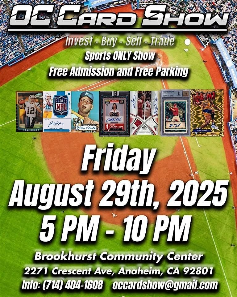 OC Card Show Sports Only Show, 29 August | Event in Anaheim | AllEvents