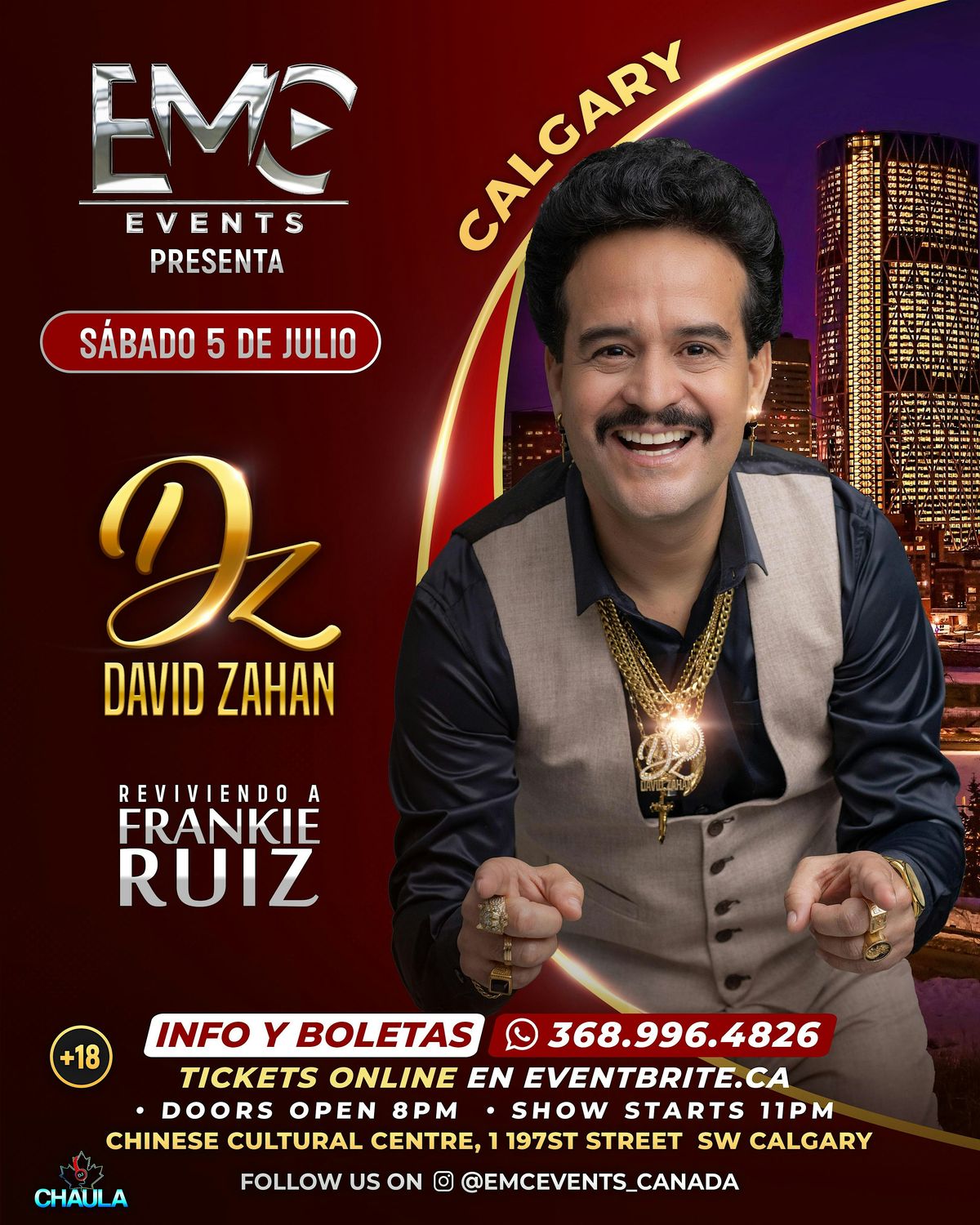 Reviviendo A Frankie Ruiz En Calgary, 5 July | Event in Calgary | AllEvents