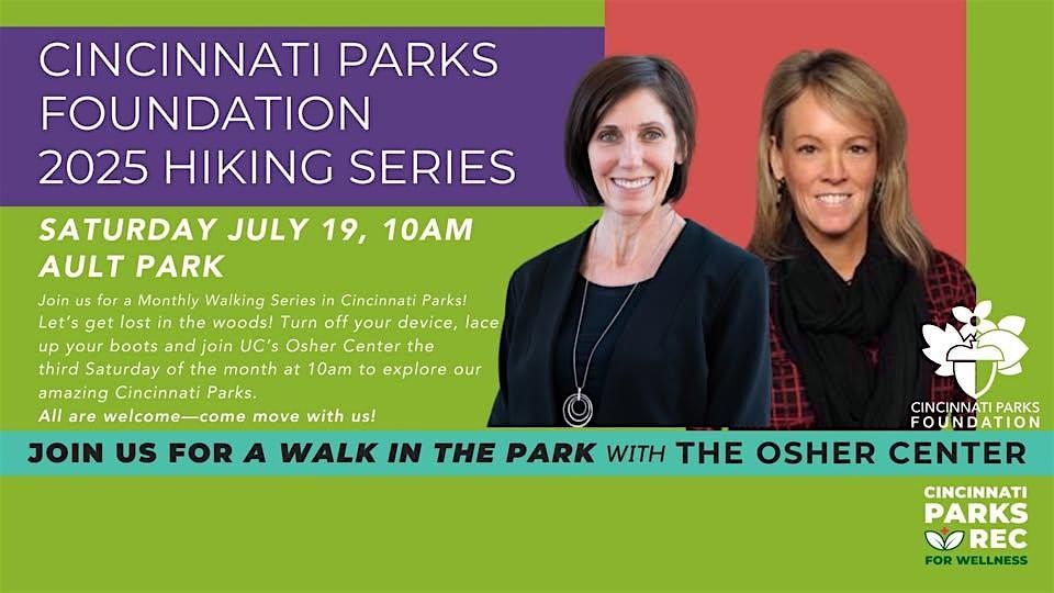 Cincinnati Parks + Rec for Wellness Monthly Hiking Series- Osher Center, 18 October | Event in Cincinnati