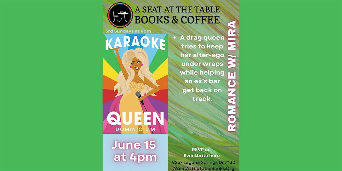 Romance Book Club w/ Mira: Karaoke Queen, 15 June | Event in Elk Grove | AllEvents