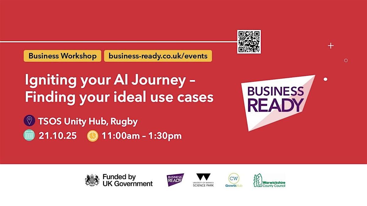 Igniting your AI Journey - Finding your ideal use cases, 21 October | Event in Rugby | AllEvents