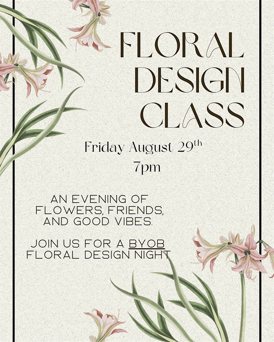 Floral Design Night at Saint Montogren’s: BYOB, 29 August | Event in Buda | AllEvents