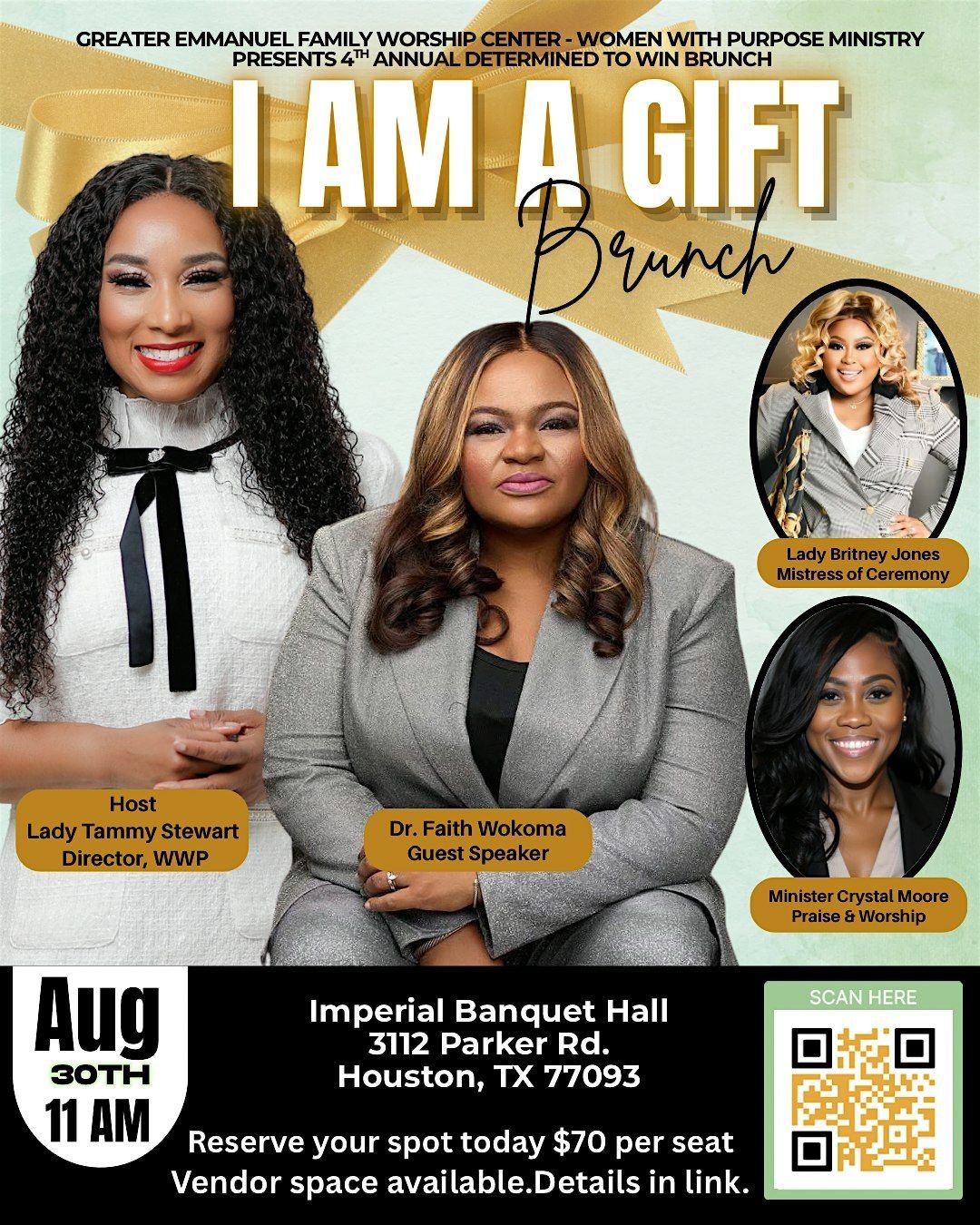 Determined to Win Brunch - “I Am a Gift”, 30 August | Event in Houston | AllEvents