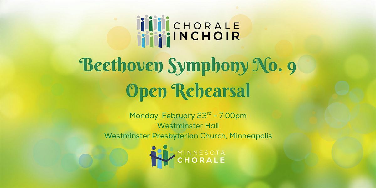 Minnesota Chorale Presents: Beethoven Symphony No. 9 Working Rehearsal, 23 February | Event in Minneapolis