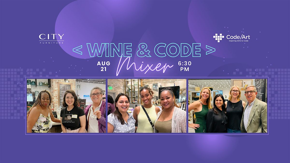 Code/Art & City Furniture Present: Wine & Code Mixer, 21 August | Event in Tamarac | AllEvents