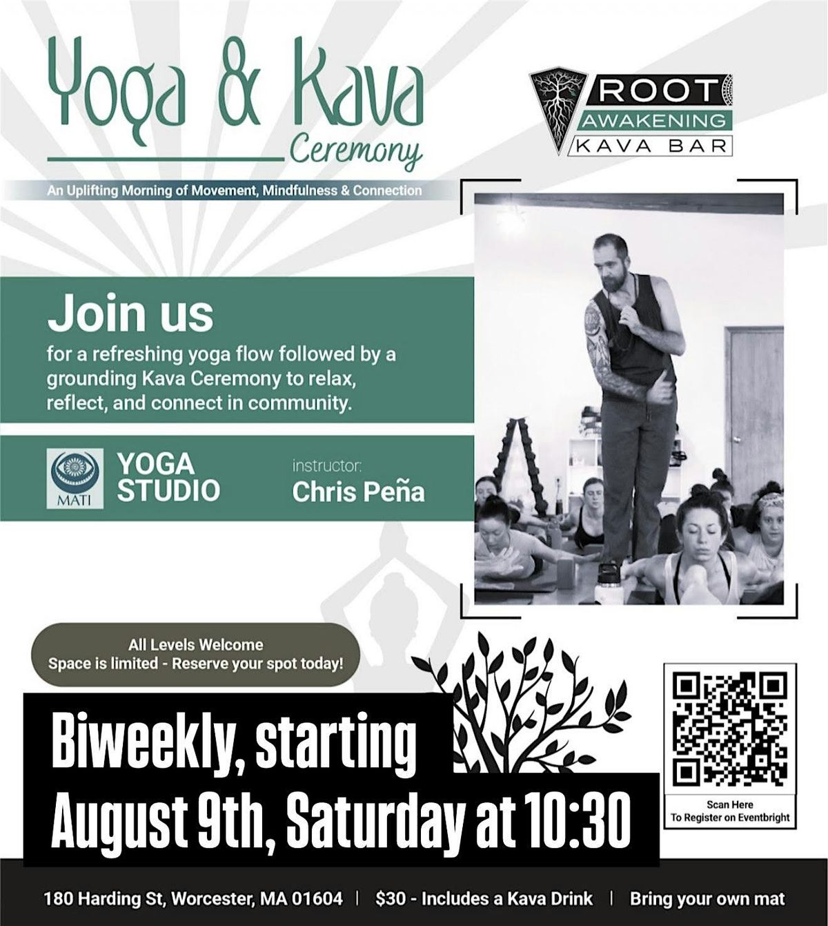 Kava and Yoga, 9 August | Event in Worcester | AllEvents