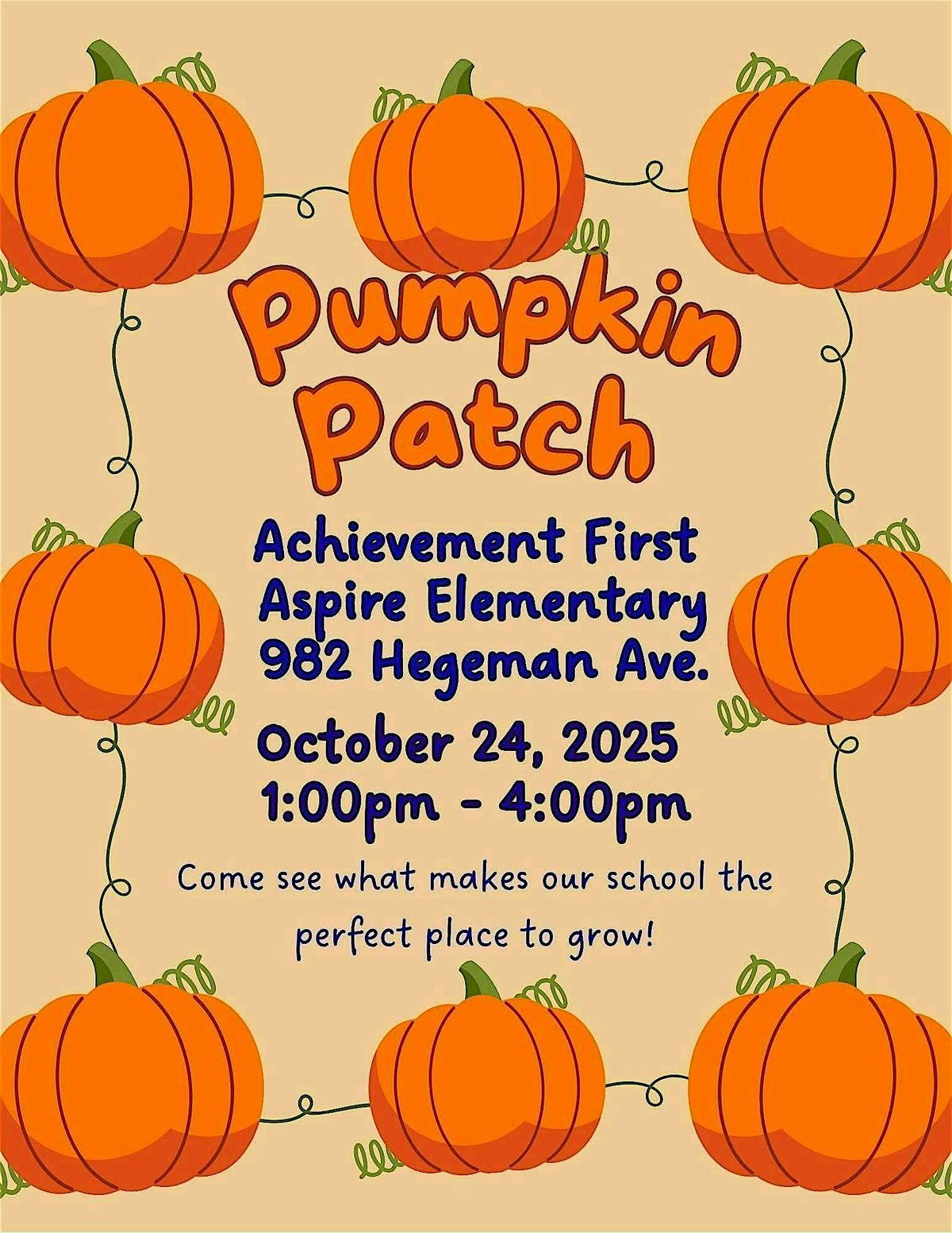 Achievement First NYC: Aspire Elementary Pumpkin Patch!, 24 October | Event in Brooklyn | AllEvents