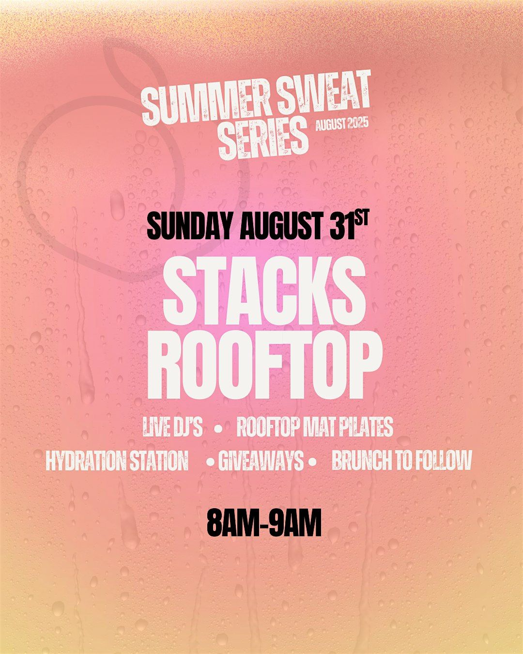 Sweat 219 Summer Series: Stacks Rooftop, 31 August | Event in Valparaiso | AllEvents