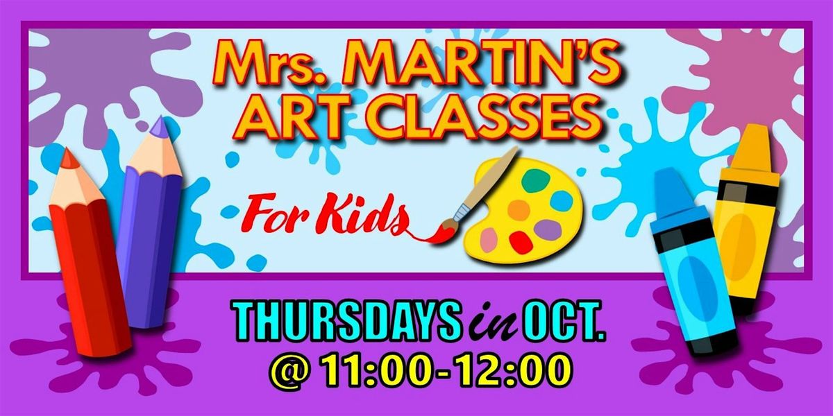 Mrs. Martin's Art Classes in OCTOBER ~Thursdays @11:00-12:00, 9 October | Event in Virginia Beach | AllEvents