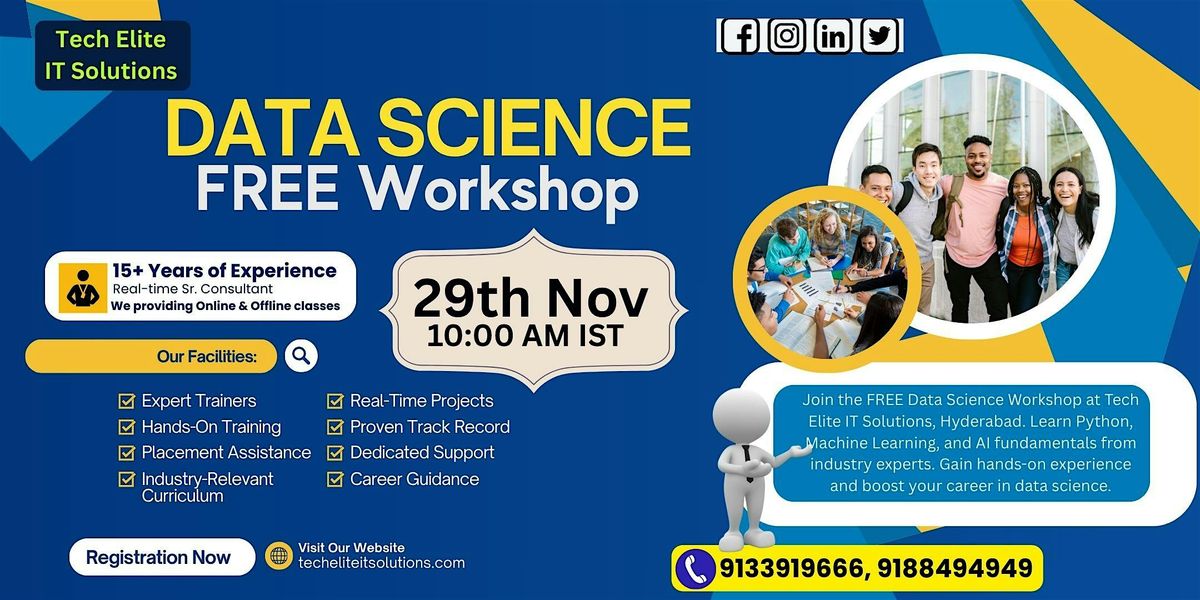 FREE Data Science Workshop, 29 November | Event in Hyderabad | AllEvents