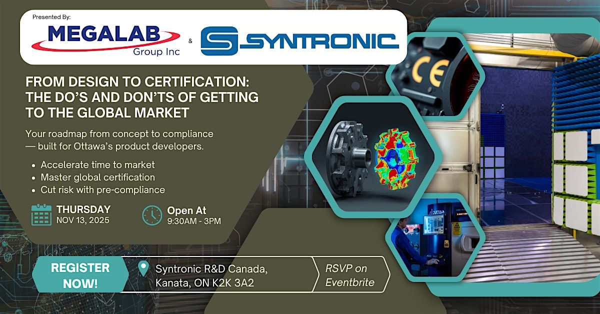 From Design to Certification: Getting to the Global Market | Event in Ottawa | AllEvents