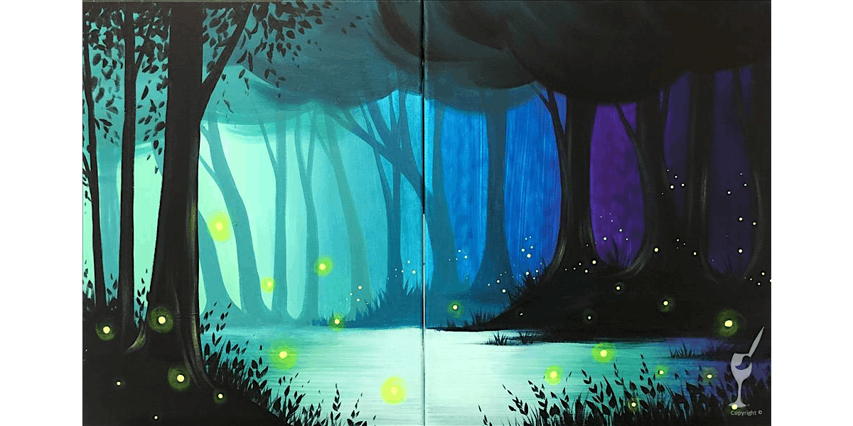 Fireflies Date Night Path - Paint and Sip in Houston | Classpop!™, 16 August | Event in Pearland | AllEvents