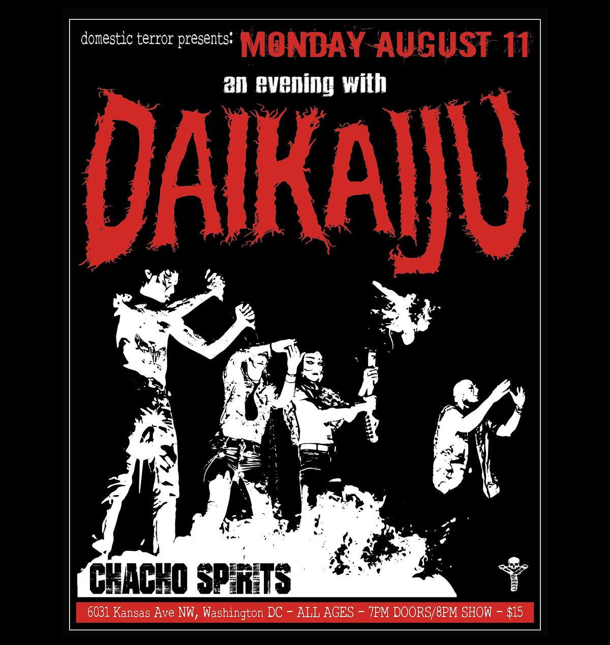 DAIKAIJU @Chacho Spirits, DC, 11 August | Event in Washington | AllEvents
