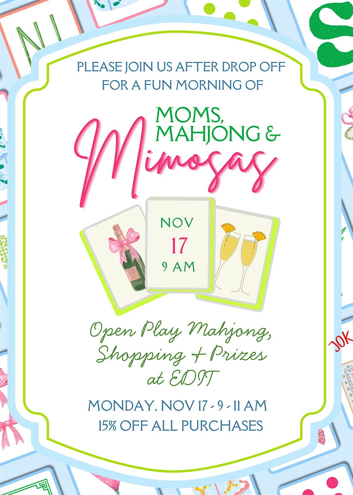 Mimosas and Mahjong at EDIT | Event in Houston | AllEvents