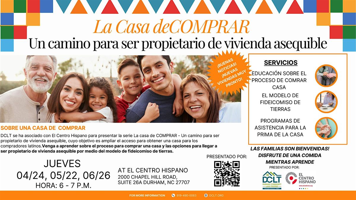 La Casa deCOMPRAR Un camino para ser propietario de vivienda asequible, 22 May | Event in Durham | AllEvents