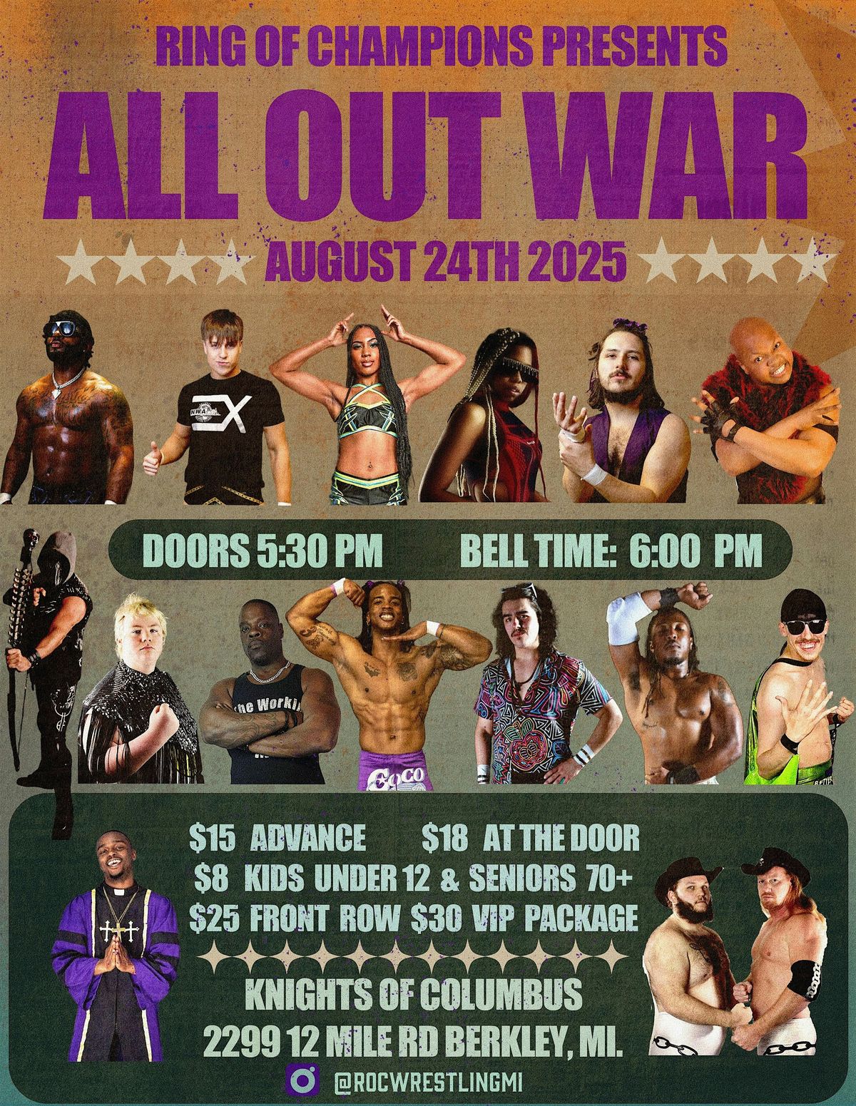 ROC All Out War, 24 August | Event in Berkley | AllEvents