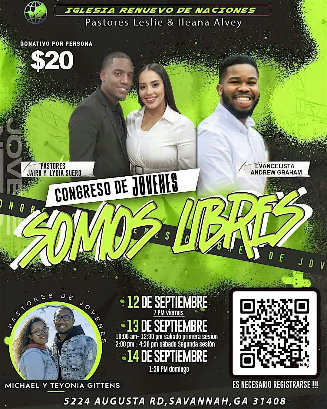 CONGRESO DE JÓVENES SOMOS LIBRES 2025, 12 September | Event in Savannah | AllEvents