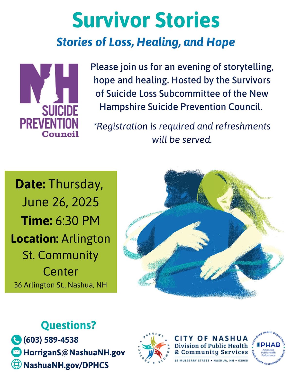 Survivor Stories, 26 June | Event in Nashua | AllEvents