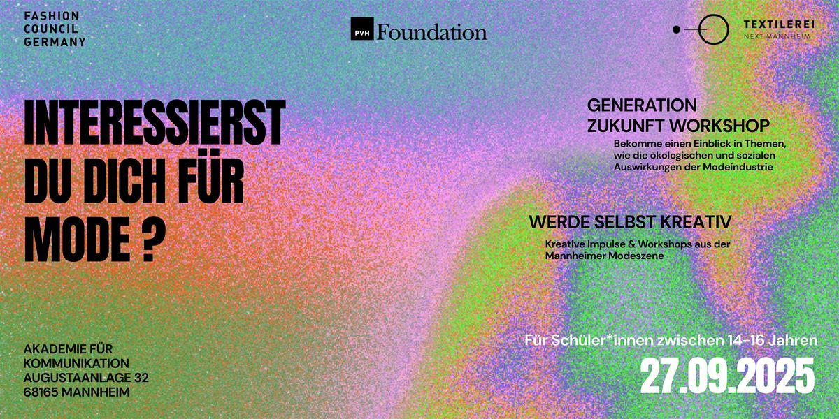 Generation Zukunft Hub I Textilerei Next Mannheim, 27 September | Event in Mannheim | AllEvents