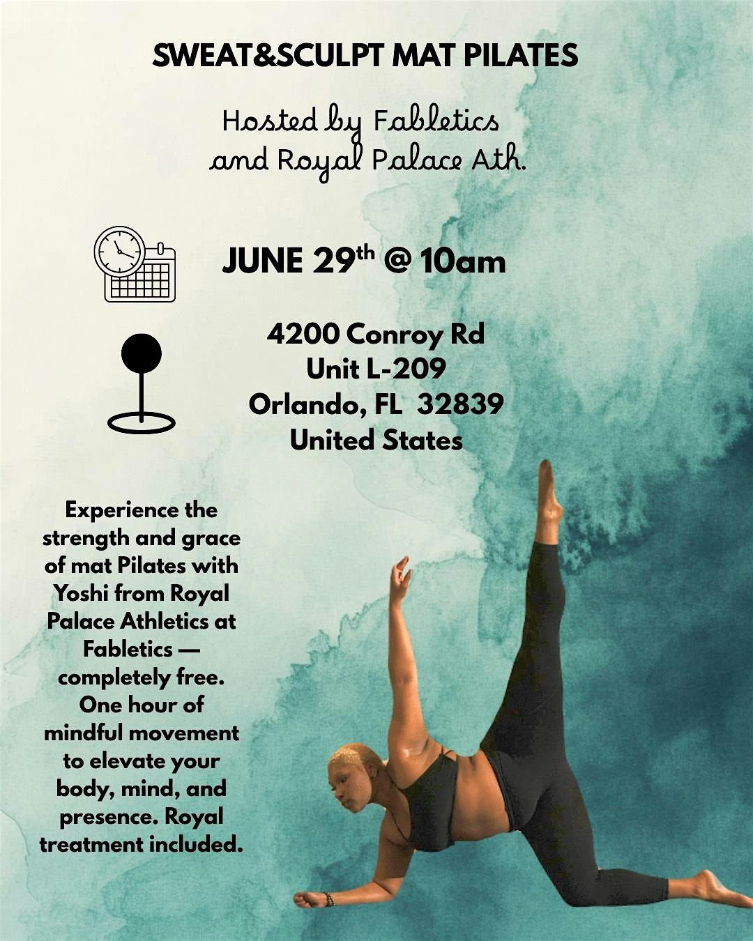 Sweat & Sculpt Mat pilates, 29 June | Event in Orlando | AllEvents