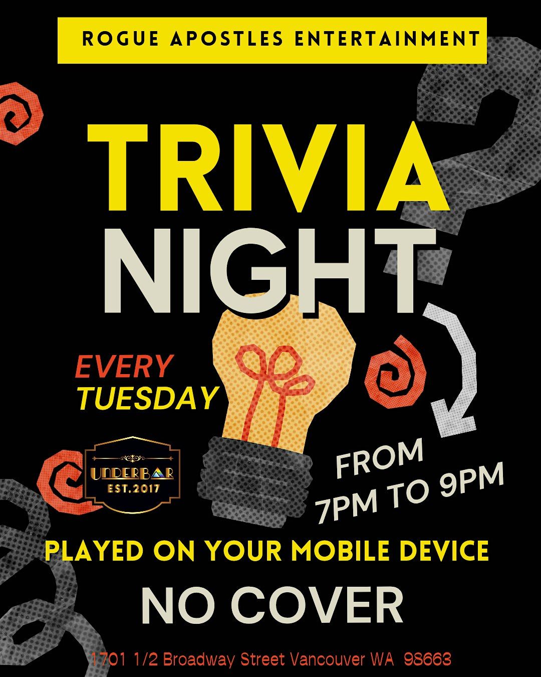 Tuesday Trivia Night At UnderBar | Event in Vancouver | AllEvents