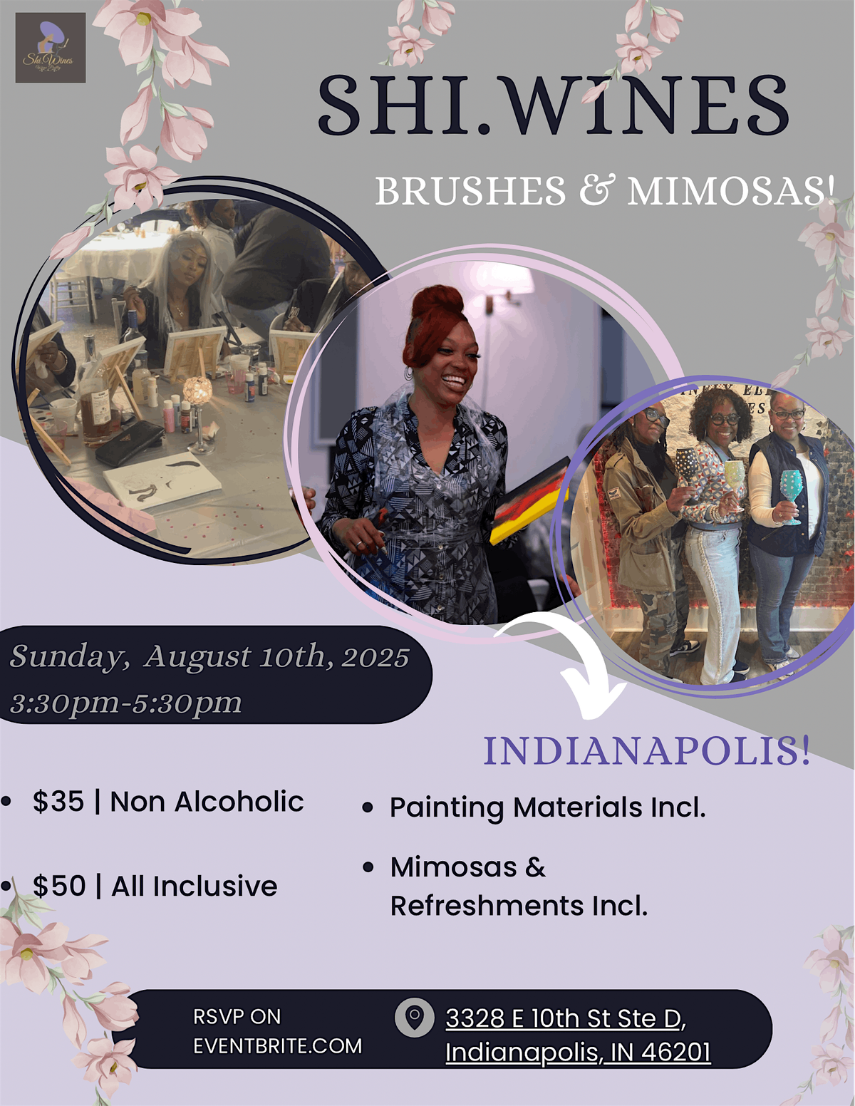 Shi.Wines Brushes  & Mimosas ! (317), 10 August | Event in Indianapolis | AllEvents
