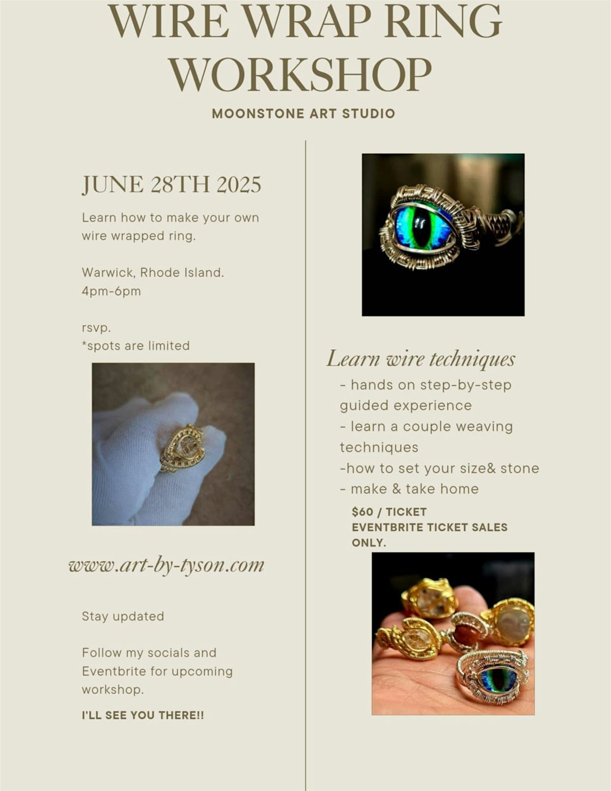 Wire Wrapped Ring Workshop, 28 June | Event in Warwick | AllEvents