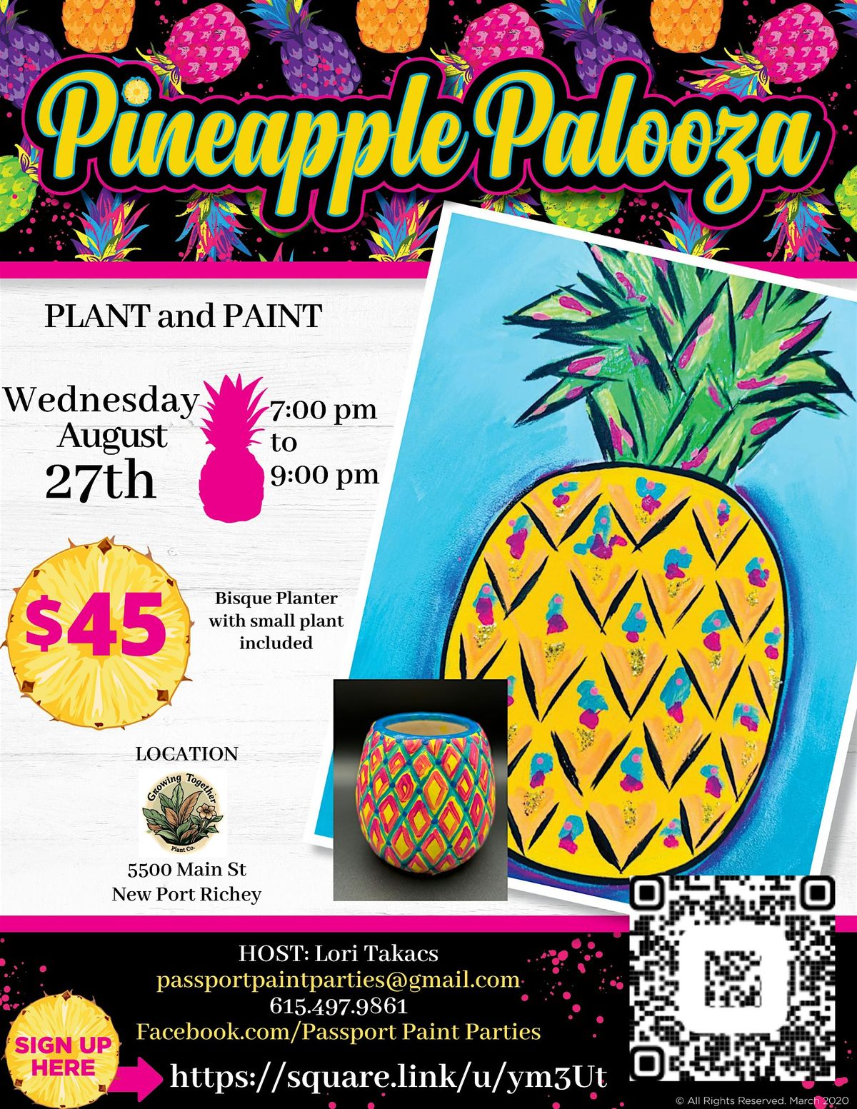 8.27.25 Plant and Paint Pineapple Palooza, 27 August | Event in New Port Richey | AllEvents