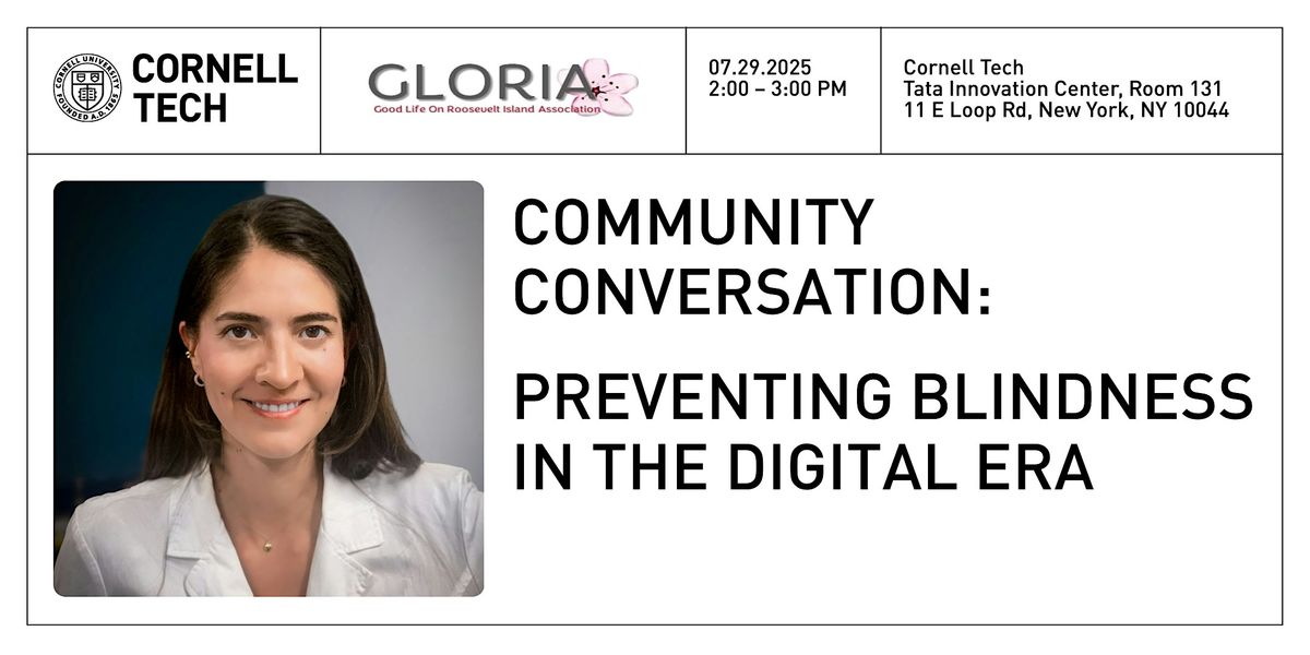 Community Conversation: Preventing Blindness in the Digital Era, 29 July | Event in New York | AllEvents