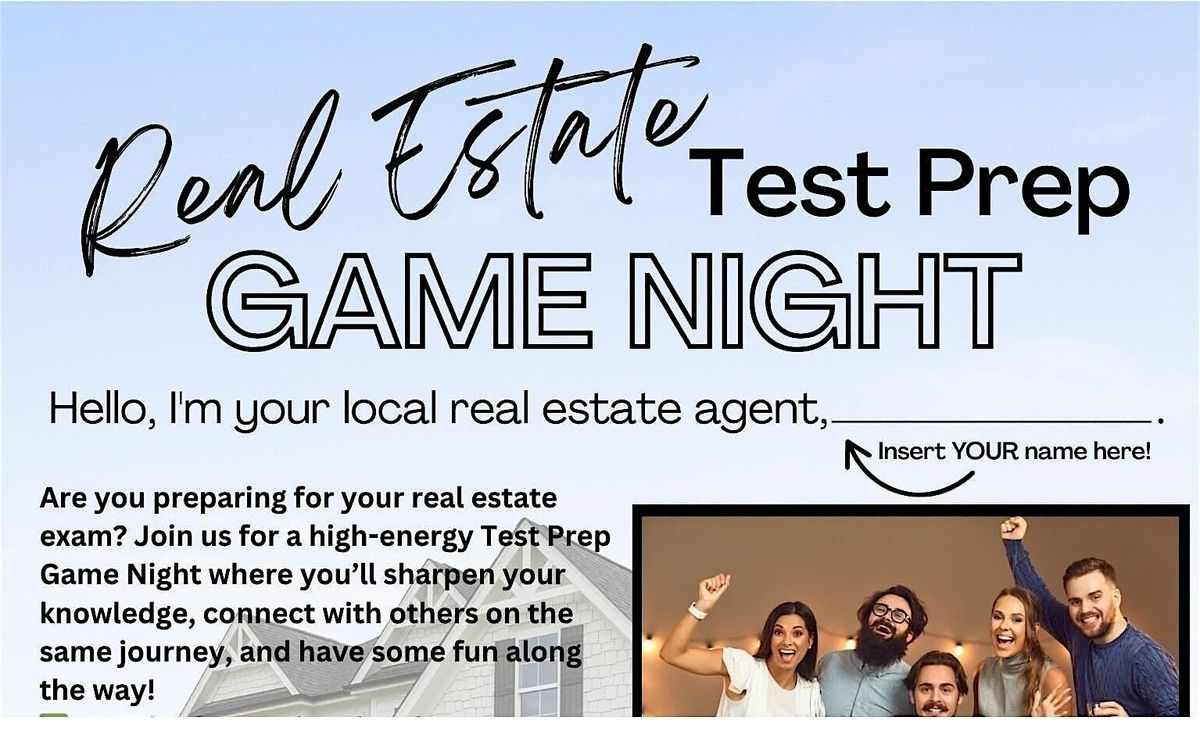 Real Estate Test Prep Game Night, 21 August | Event in Houston | AllEvents