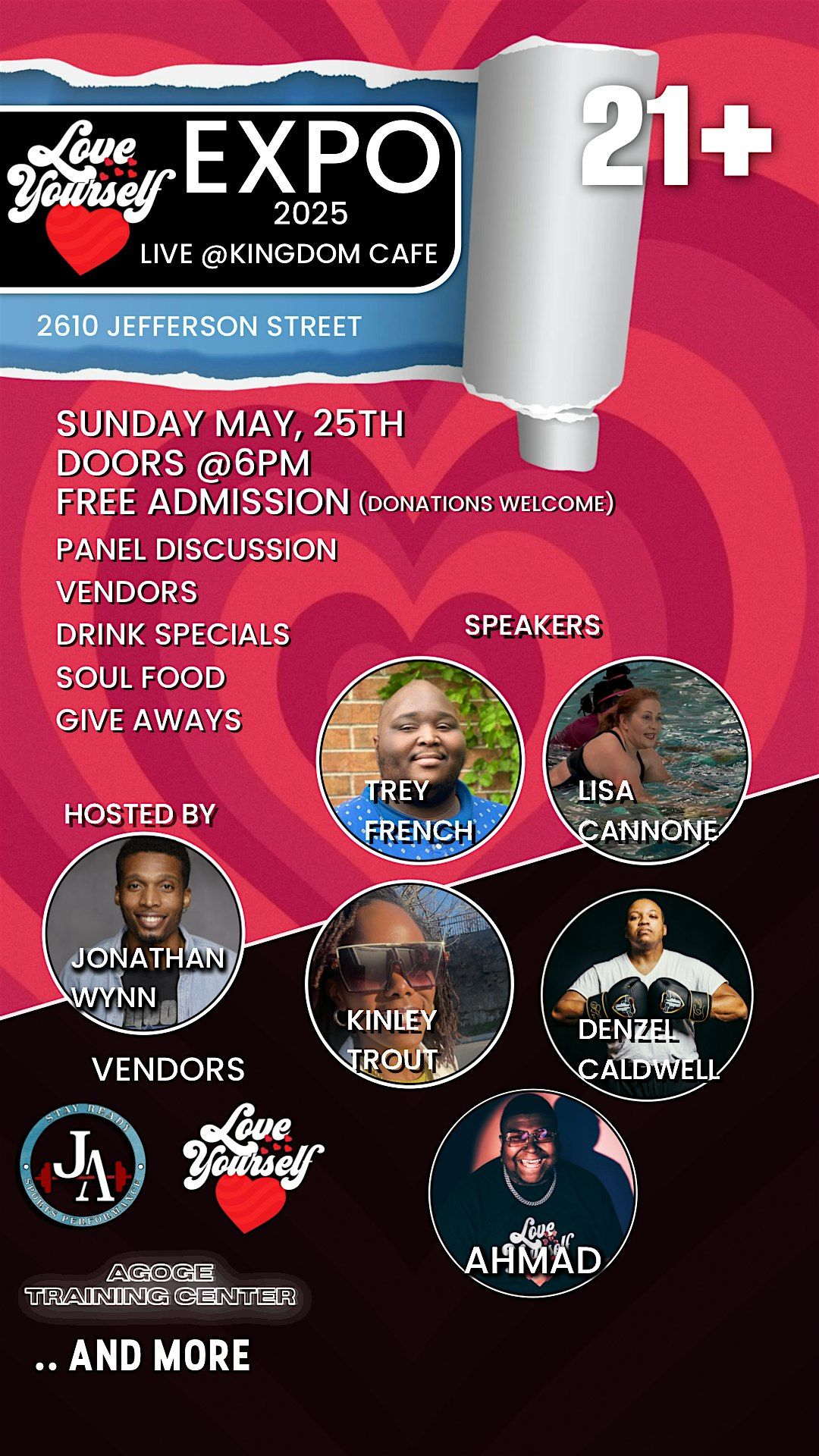 LOVE YOURSELF EXPO: LIVE @ KINGDOM CAFE, 25 May | Event in Nashville | AllEvents