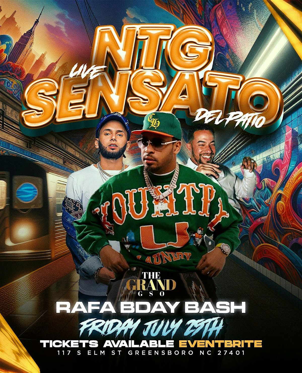 NTG-SENSATO-LIVE-“THE GRAND GSO”- FRIDAY-JULY-25TH, 25 July | Event in Greensboro | AllEvents