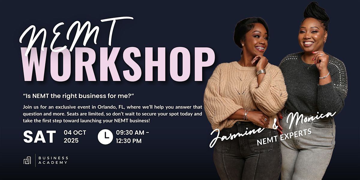 Is NEMT Right for You? Orlando, FL  Workshop, 4 October | AllEvents