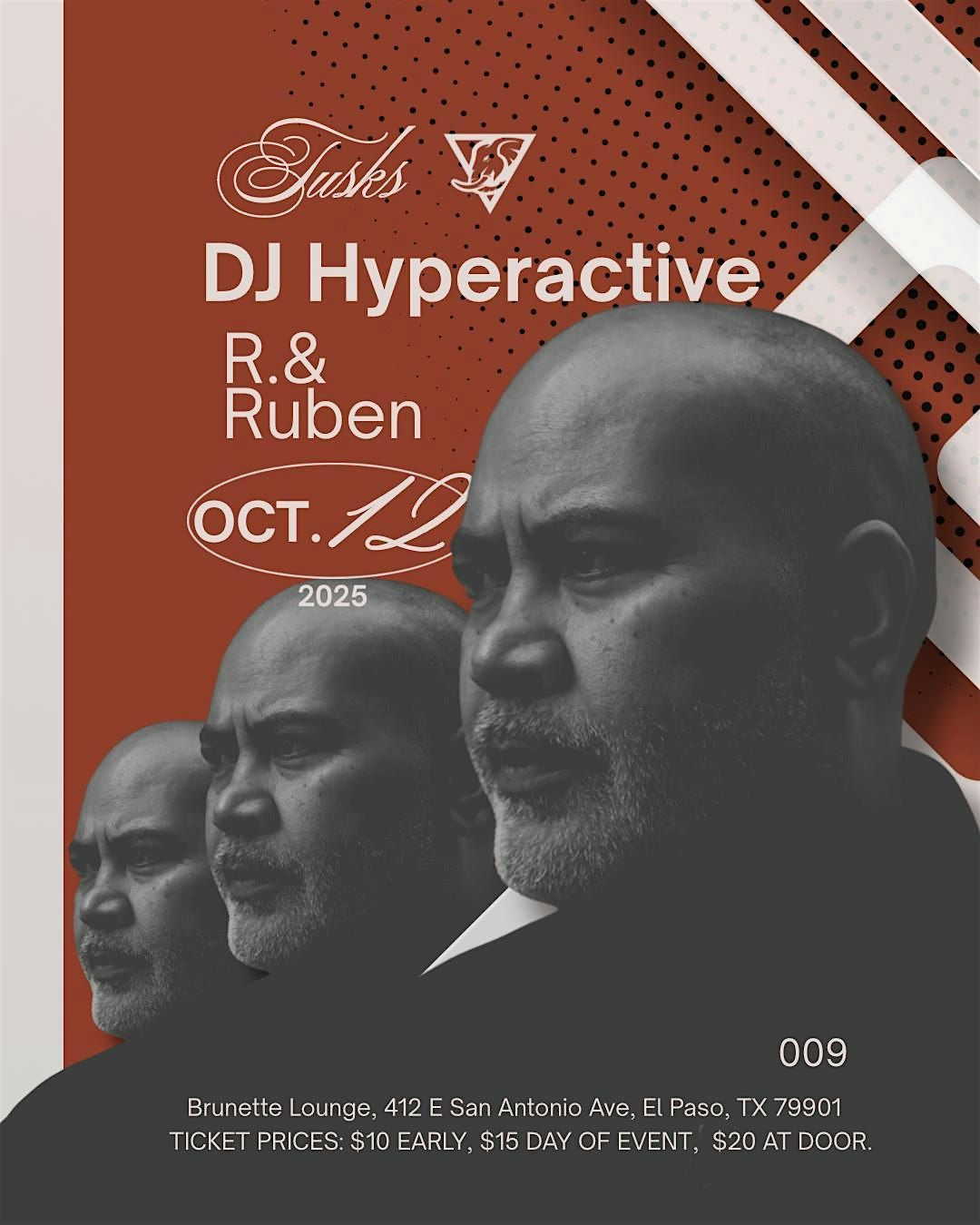 DJ HYPERACTIVE [4Trk] (TUSKS 009), 12 October | Event in El Paso | AllEvents