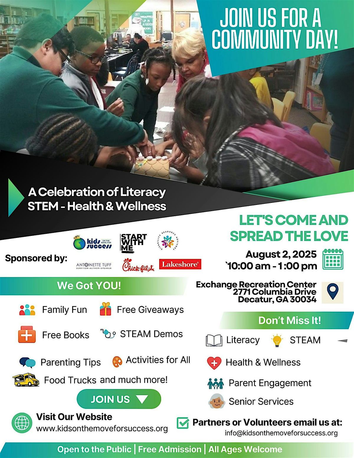 Community Day 2025 Presented by  Kids on the Move for Success, 2 August | Event in Decatur | AllEvents