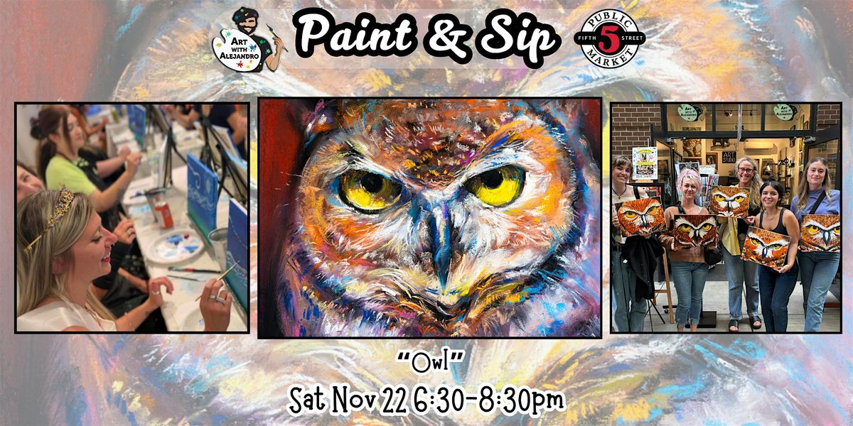 Paint & Sip at 5th St Alley “Owl”, 22 November | Event in Eugene | AllEvents