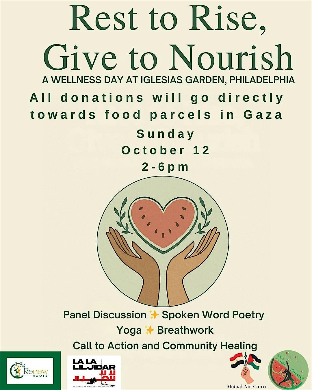 Rest to Rise: Give to Nourish, 12 October | Event in Philadelphia | AllEvents